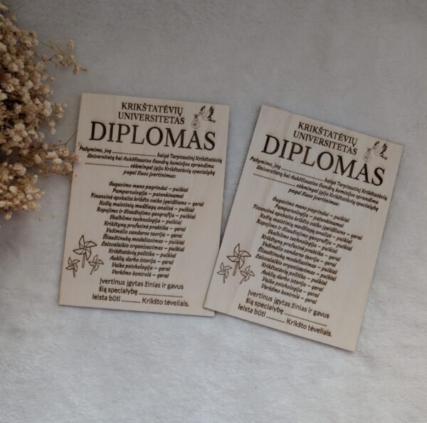 Medinis Krikštatėvių diplomas