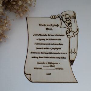 Padėka mokytojai