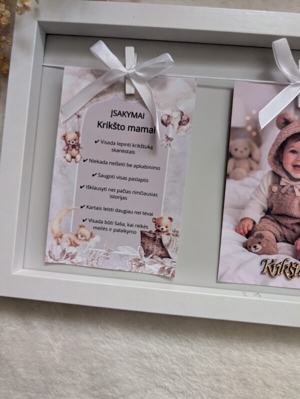 Krikšto tėvelių įsakymai – personalizuotas rėmelis