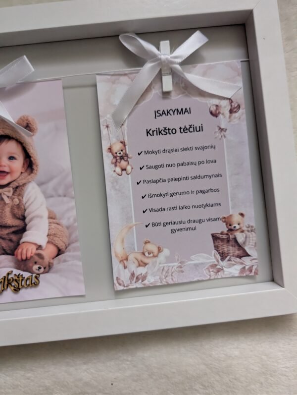 Krikšto tėvelių įsakymai – personalizuotas rėmelis