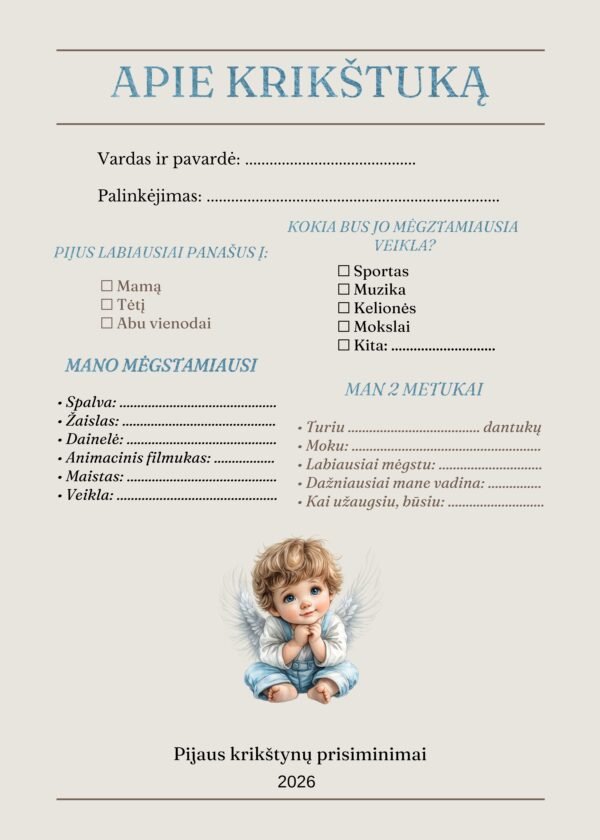 Krikštynų laikraštukas
