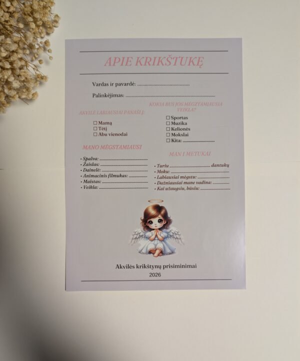 Krikštynų laikraštukas